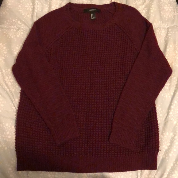 dark red sweater